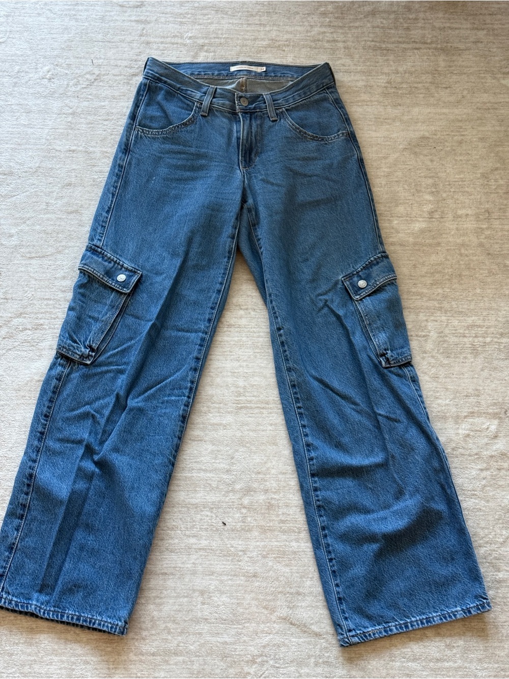 Levi's SuperLow Cargo Wide-Leg Jeans